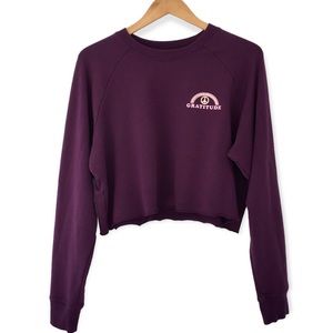 Spiritual Gangster Izzy Gratitude Cropped Crewneck Sweatshirt | XL